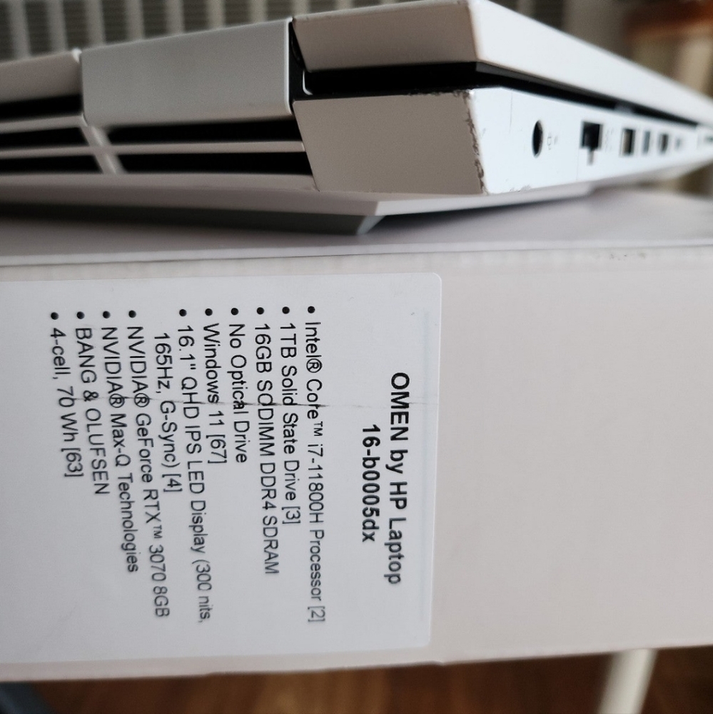 SOLD!!! HP OMEN - 16.1" QHD Display - Core i7 - 32GB Memory - RTX 3070 - 1TB SSD